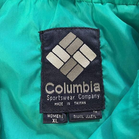 Vintage 90s Columbia Jacket Women’s XL Radial Sleeve Windbreaker Ski 100% Nylon - Picture 3 of 14